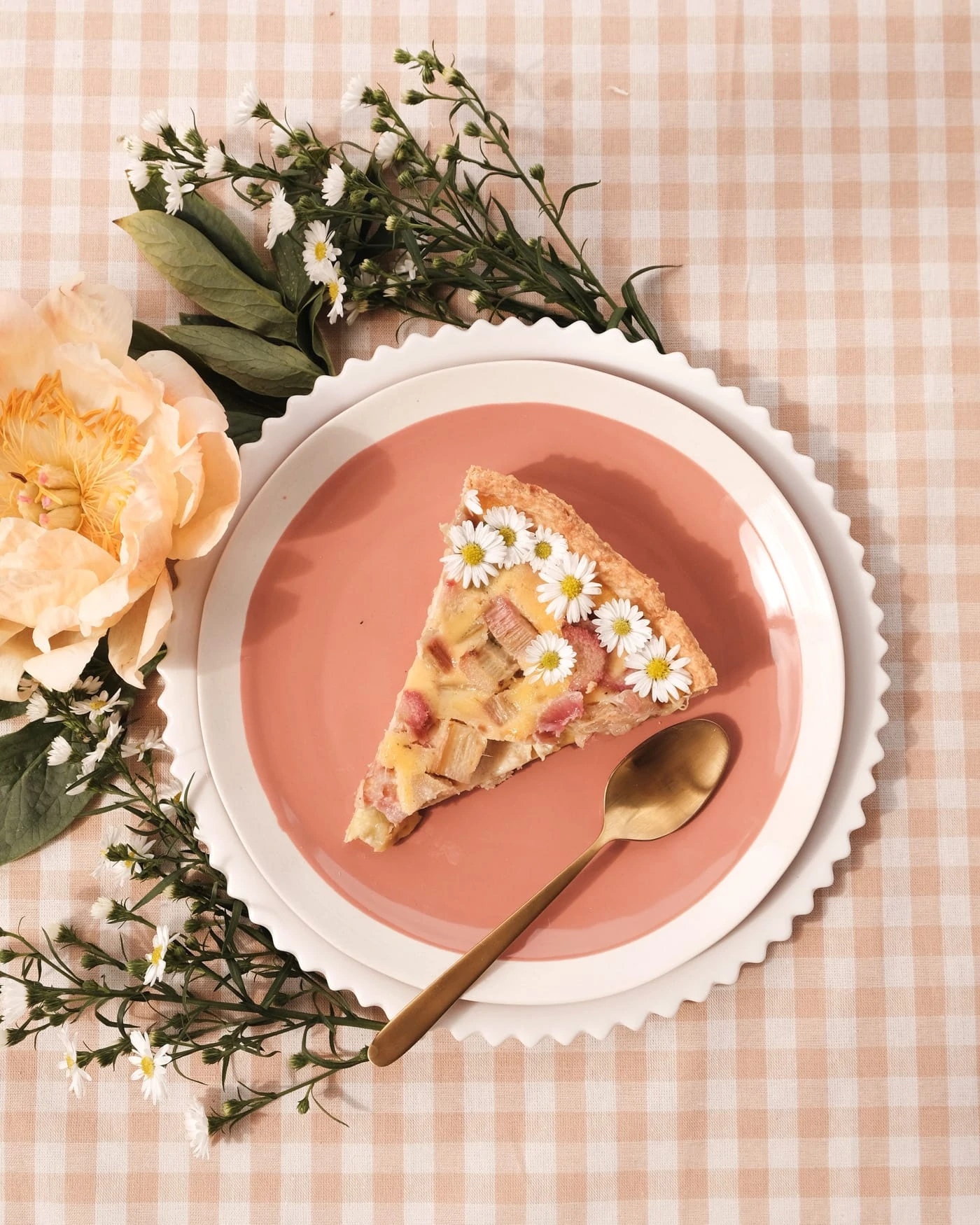 rhubarb & crème fraiche tart recipe